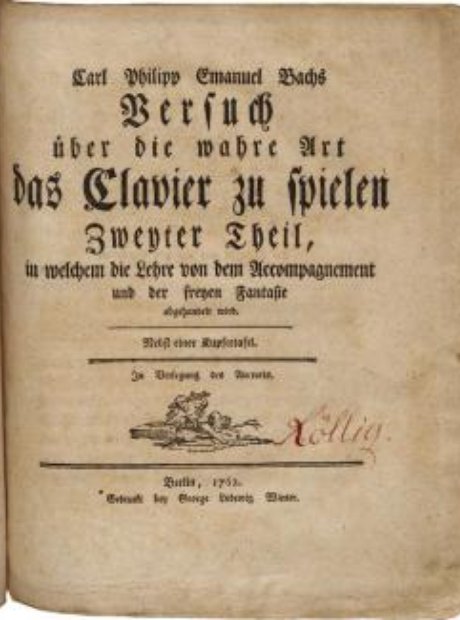 c p e bach essay on the true art of playing keyboard instruments