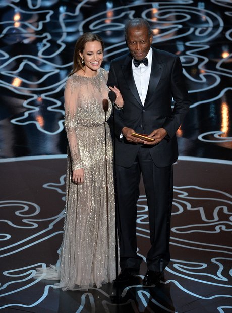 Angelina Jolie and Sidney Poitier at the Oscars 20