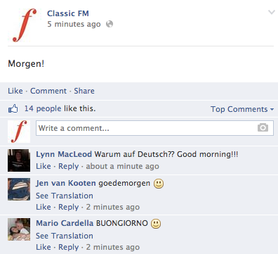 Classic FM Facebook