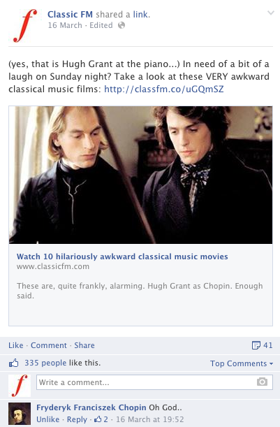 Classic FM Facebook