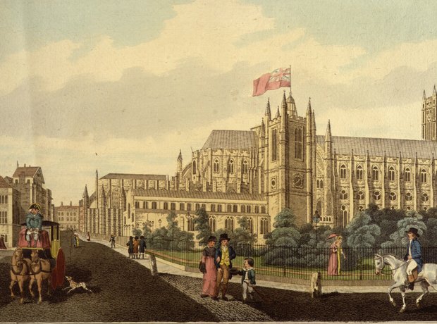 London Westminster Abbey Parliament Square 1822