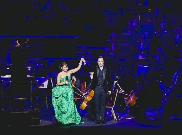 Ailyn Perez and Stephen Costelo at Classic FM Live