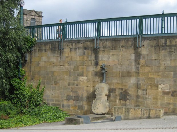 bizarre classical music statues