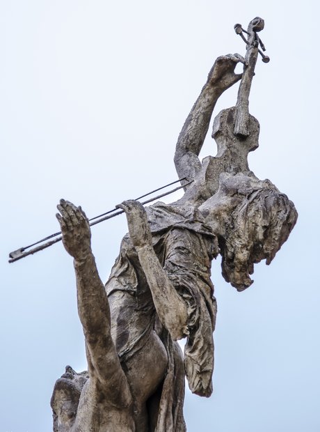 bizarre classical music statues