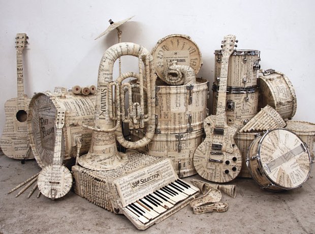 bizarre classical music statues
