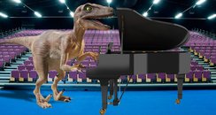 Velociraptor plays the piano