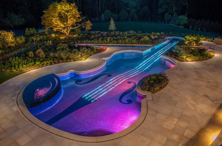 Violin swimming pool