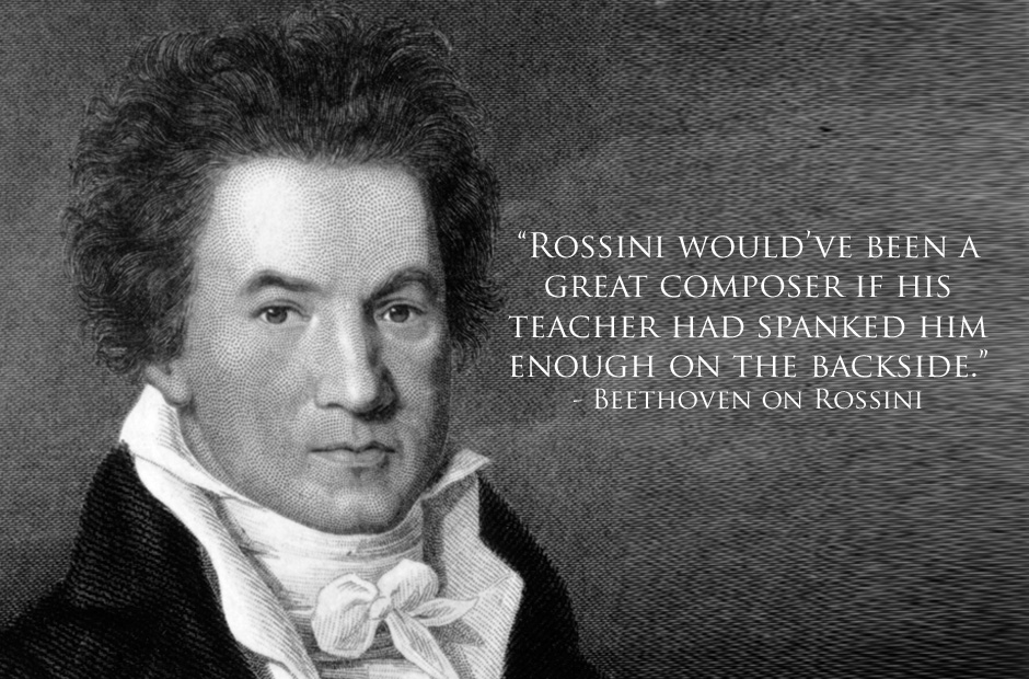 beethoven rossini insult