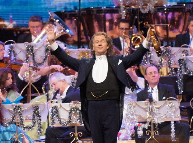 Andre Rieu performs on stage at SSE Arena Wembley.