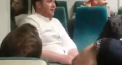 man sings nessun dorma on train