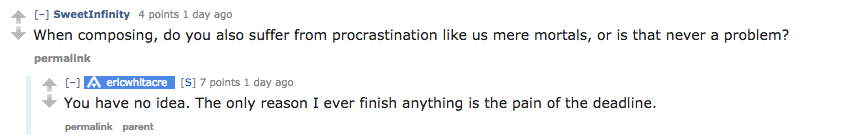 Eric Whitacre's AMA