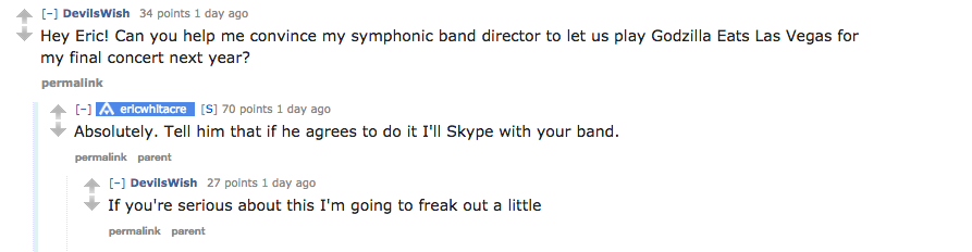 Eric Whitacre's AMA