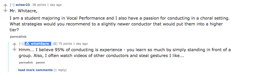 Eric Whitacre's AMA