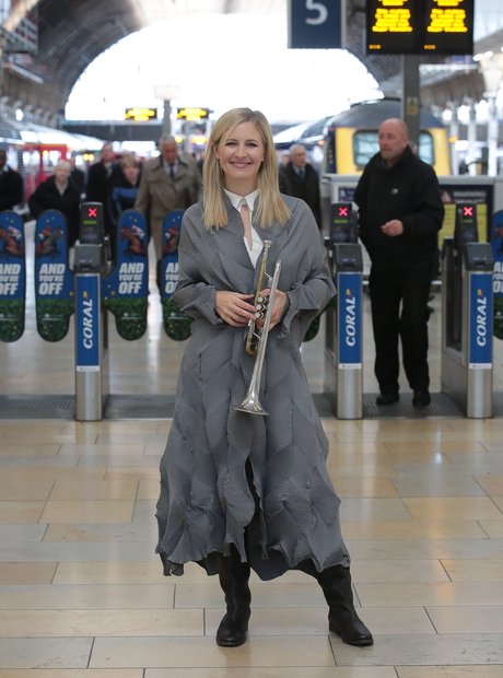 Alison Balsom at Paddington Station