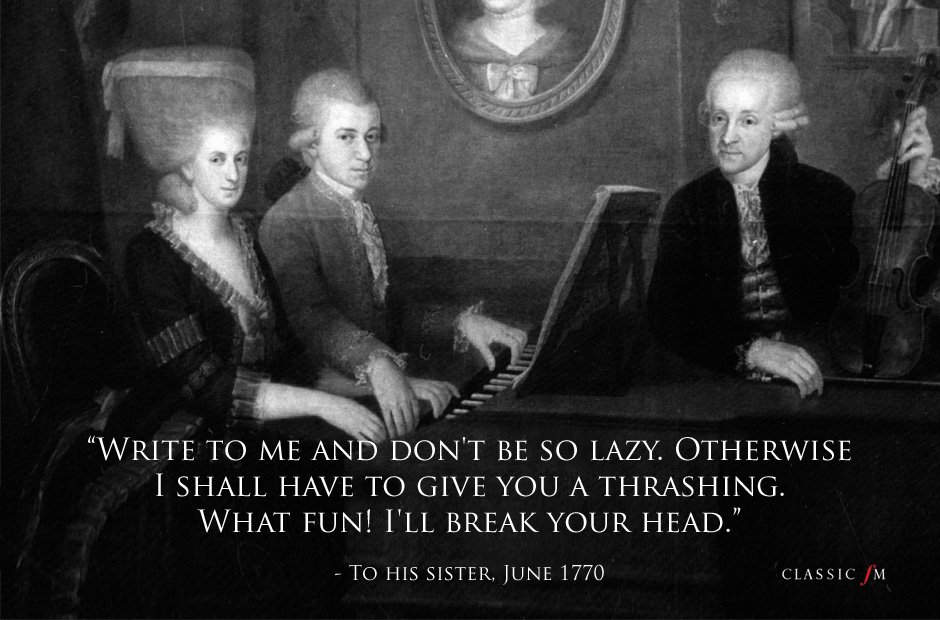 Mozart's letters: 10 wonderful, emotional and bizarre quotes - Classic FM