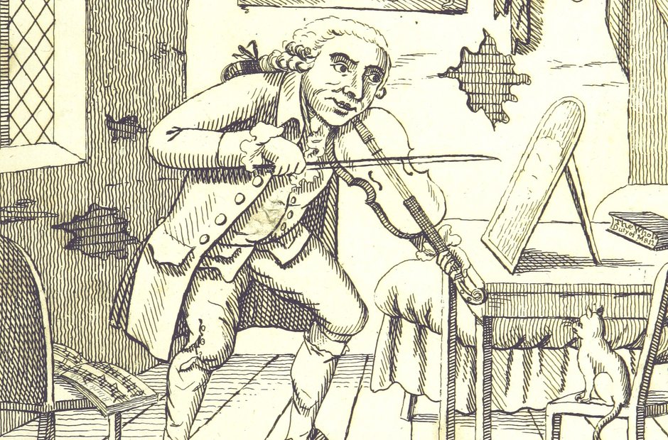 British Library images Peter fiddling