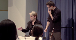 Marin Alsop conducting masterclass