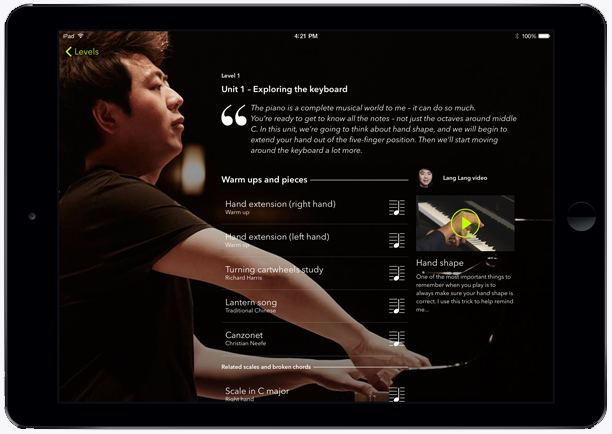 Mastering the piano with Lang Lang app