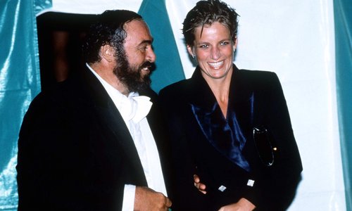 Princess Diana and Pavarotti 