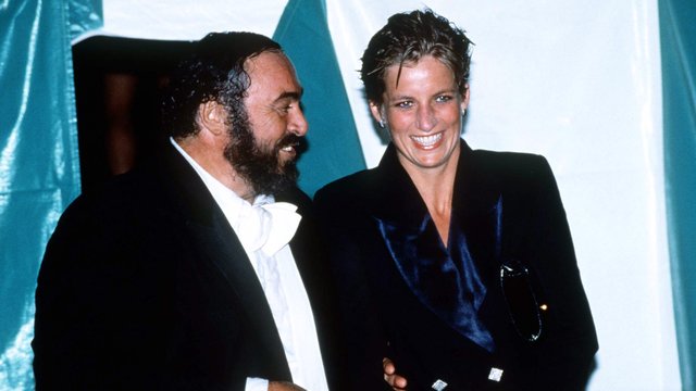 Princess Diana and Pavarotti 
