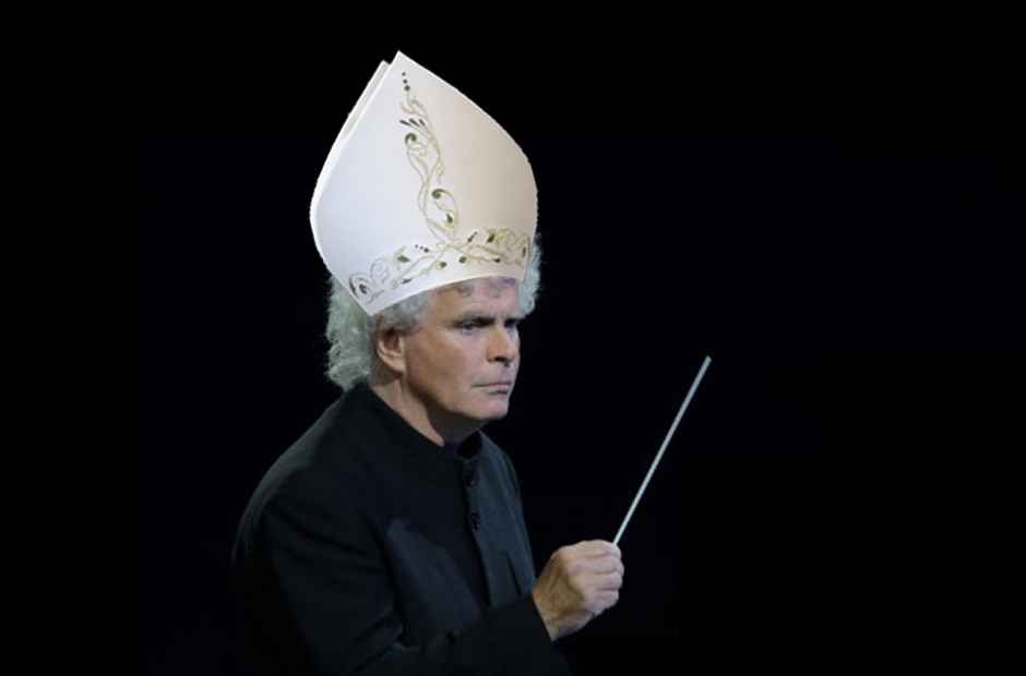 Simon Rattle pope hat