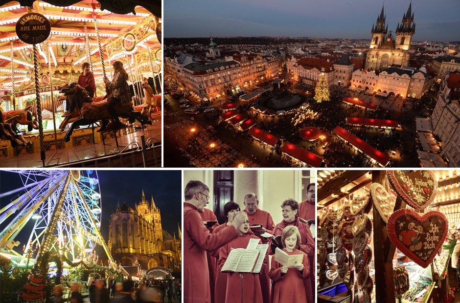 Christmas markets collage