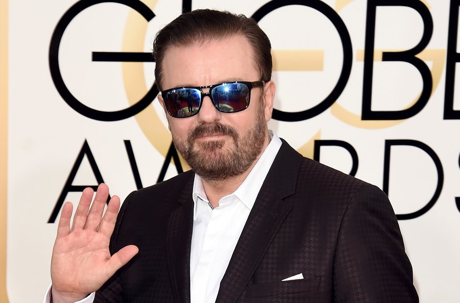 Ricky Gervais at the Golden Globe Awards 2016