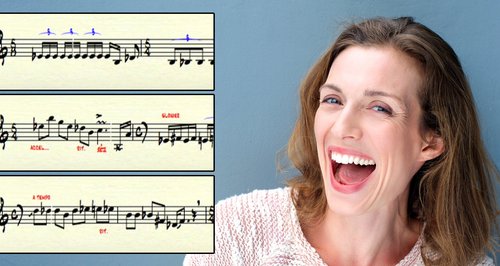 laughter in musical notation