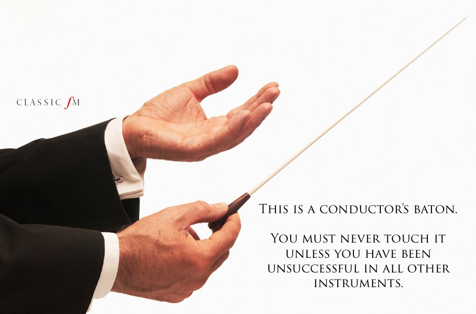 conductor's baton Musical instruments explained: a