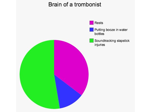 musician brains pie chart