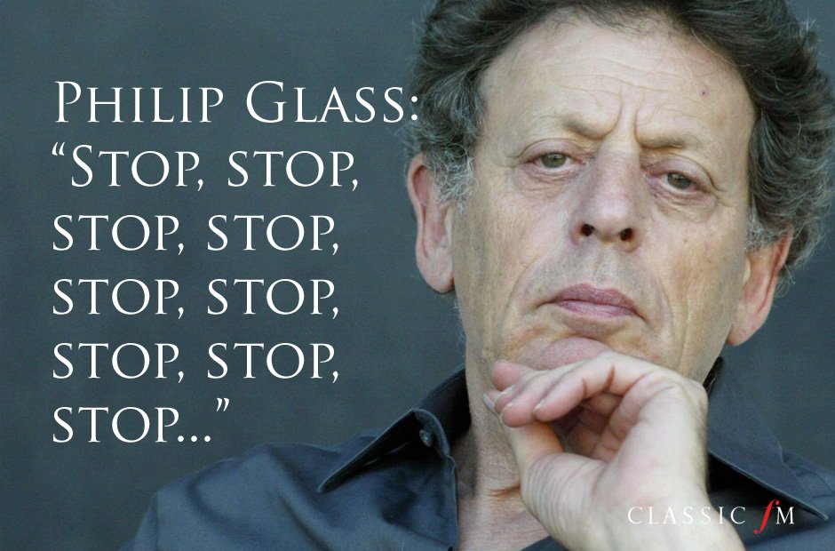 Great composers advice Glass