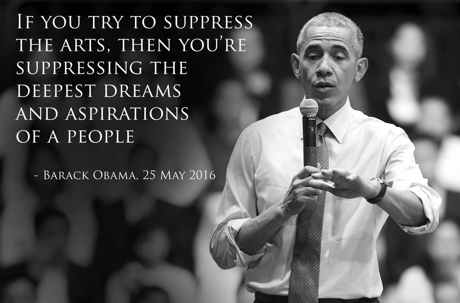 Barack Obama arts quote