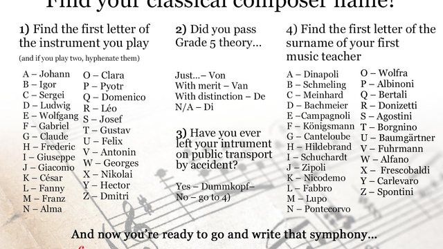 Composer name graphic
