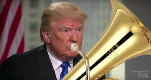 donald trump plays tuba