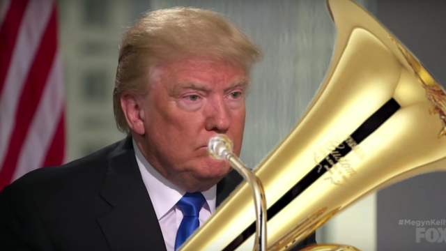 donald trump plays tuba