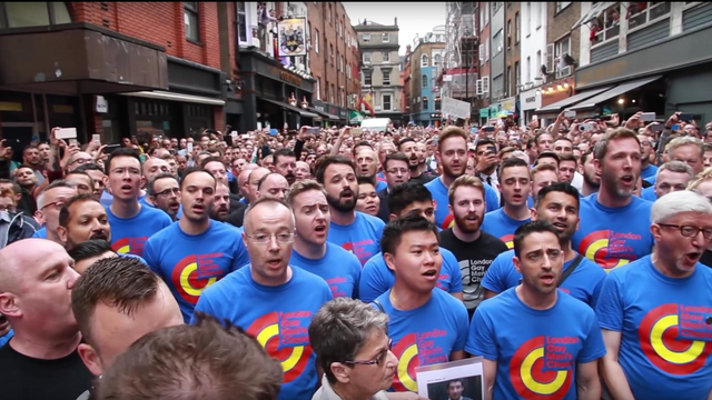 London Gay Men's Chorus Soho vigil