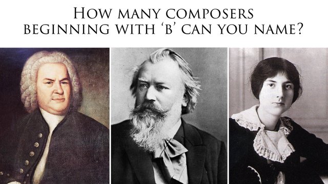 Composers beginning with B quiz