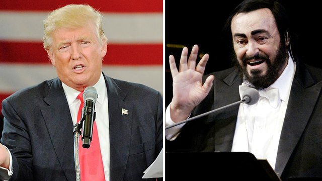 Donald Trump and Pavarotti