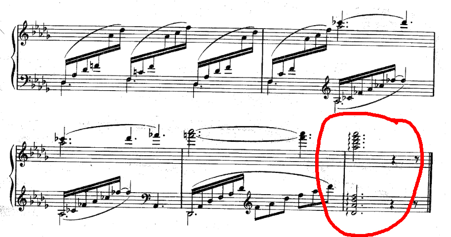 Debussy Clair de lune final chord
