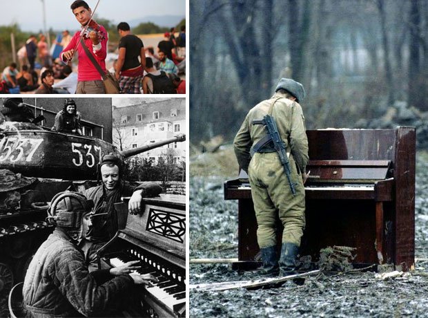 Music in conflict collage