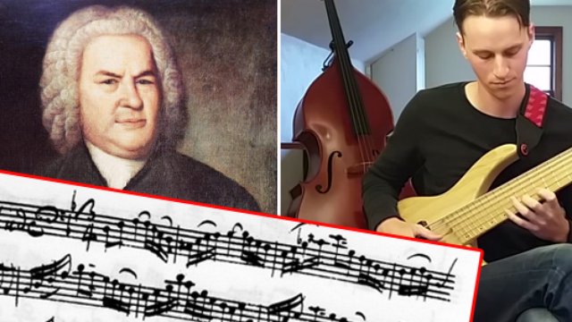 Bach on six-string electric bass guitar