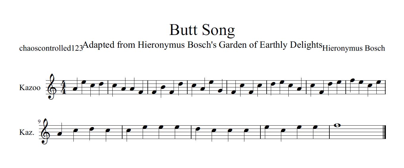 Hieronymus Bosch butt song