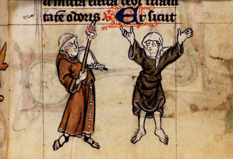 Dancing medieval people