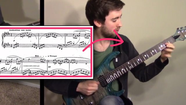 debussy arabesque on electric guitar