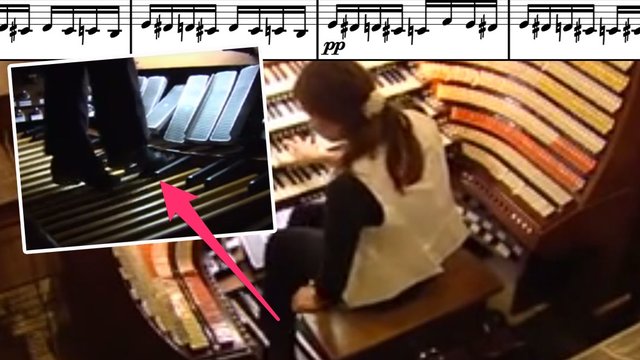 Flight of the Bumblebee played on an organ’s pedal
