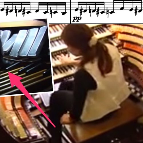 Flight of the Bumblebee played on an organ’s pedal