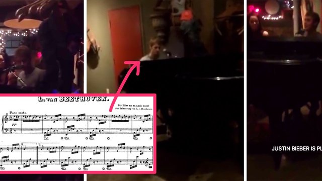 justin bieber playing beethoven