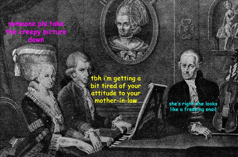 Awkward musician situations in paintings