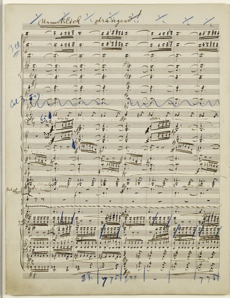 Mahler Second Symphony manuscript