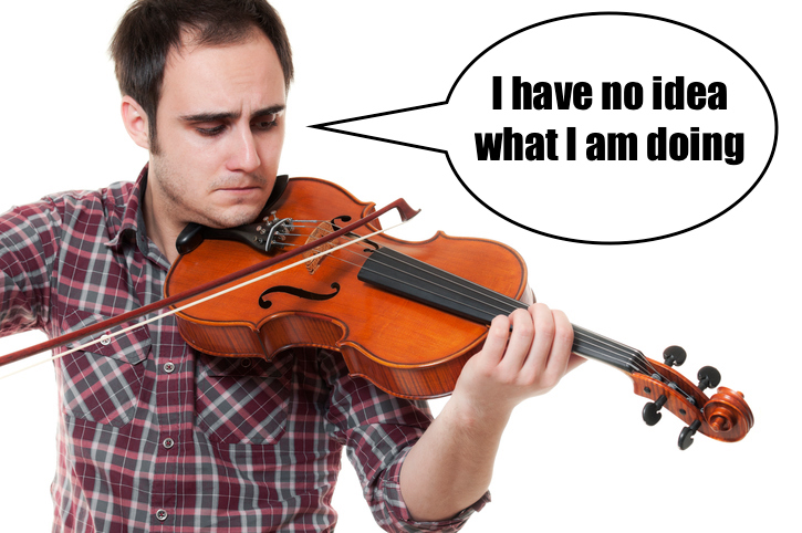 i have no idea what i am doing violin